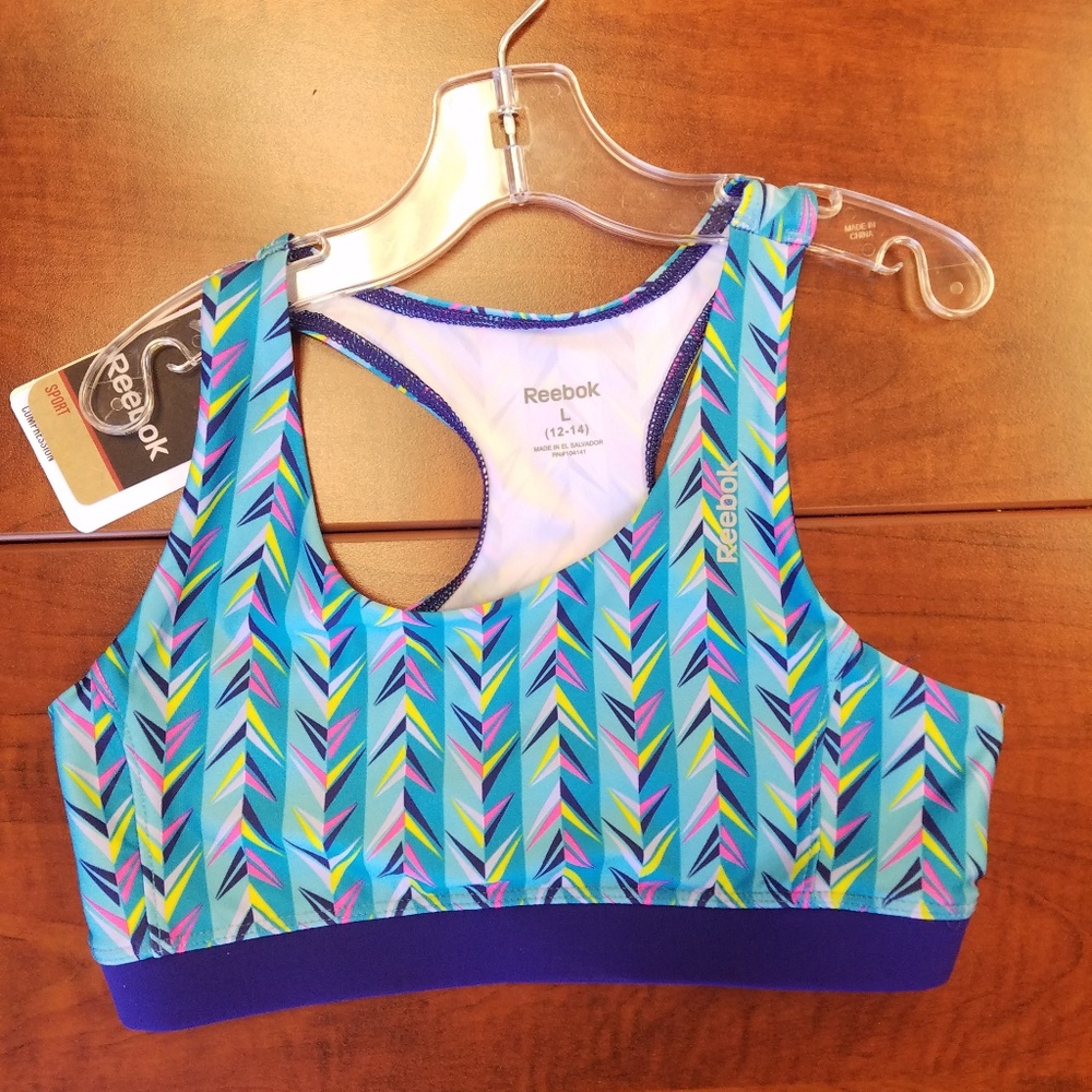 GIRLS Reebok Printed Sports Bra NWT